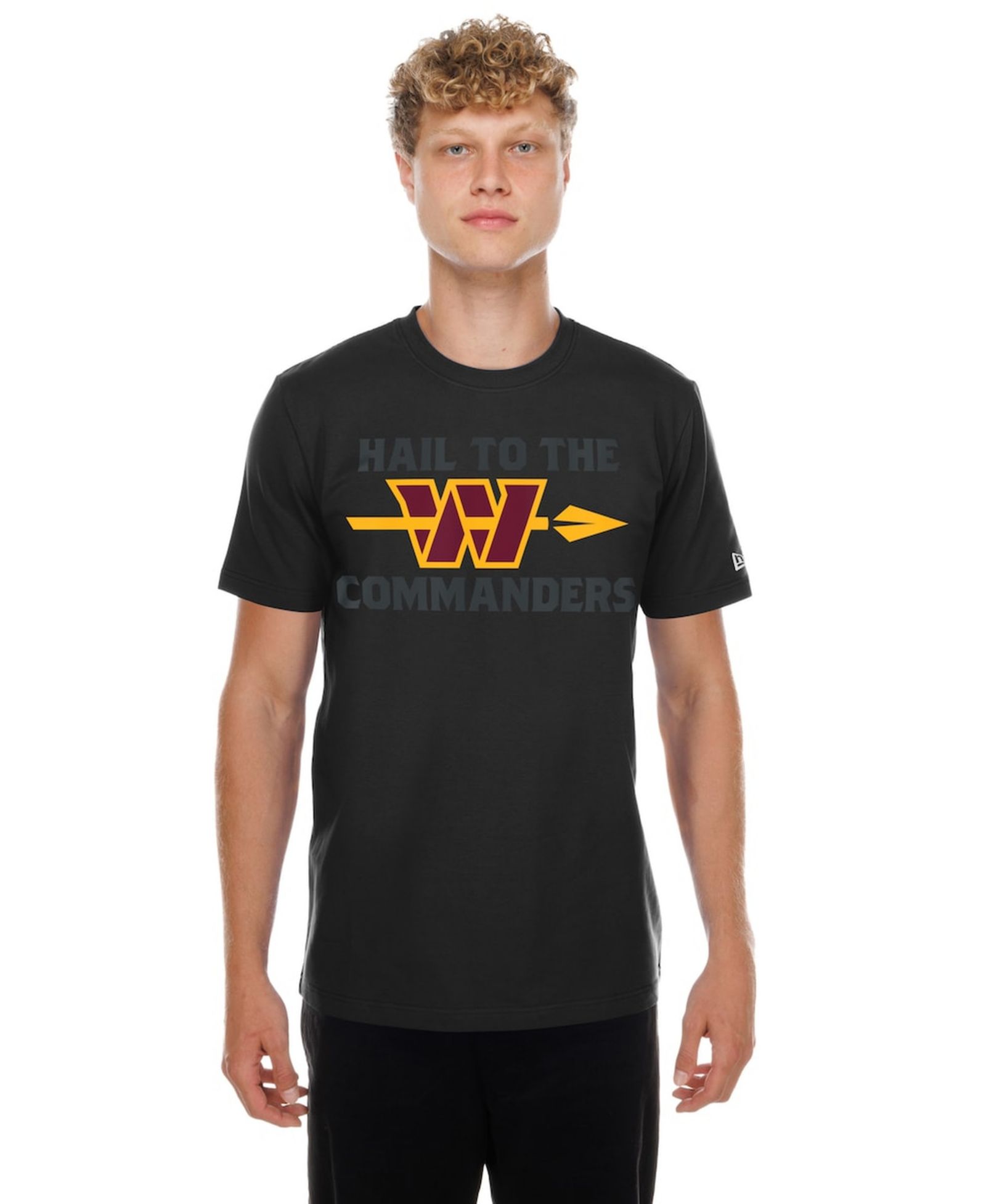 Мужская футболка New Era Black Washington Commanders Hail to the Commanders