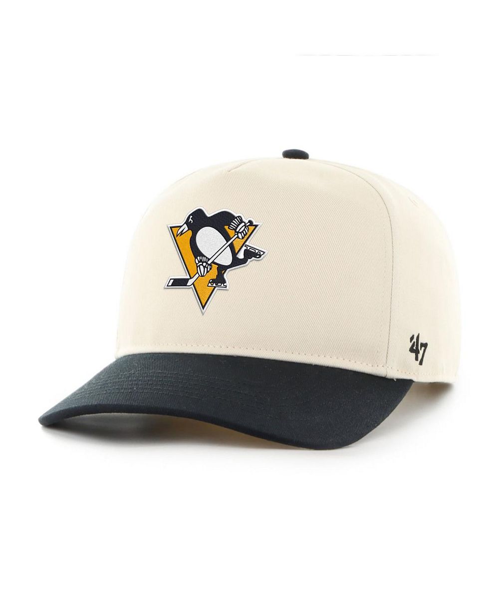 Мужская кепка '47 Brand Cream/Black Pittsburgh Penguins Logo 2-Tone Hitch Adjustable