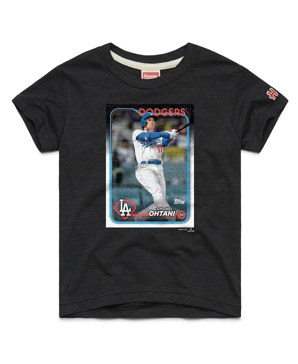 Футболка Homage Shohei Ohtani Los Angeles Dodgers Tri-Blend для мальчиков и девочек