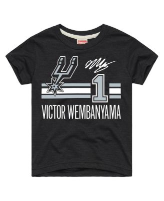 Homage футболка Victor Wembanyama San Antonio Spurs Remix для мальчиков и девочек, цвет Charcoal