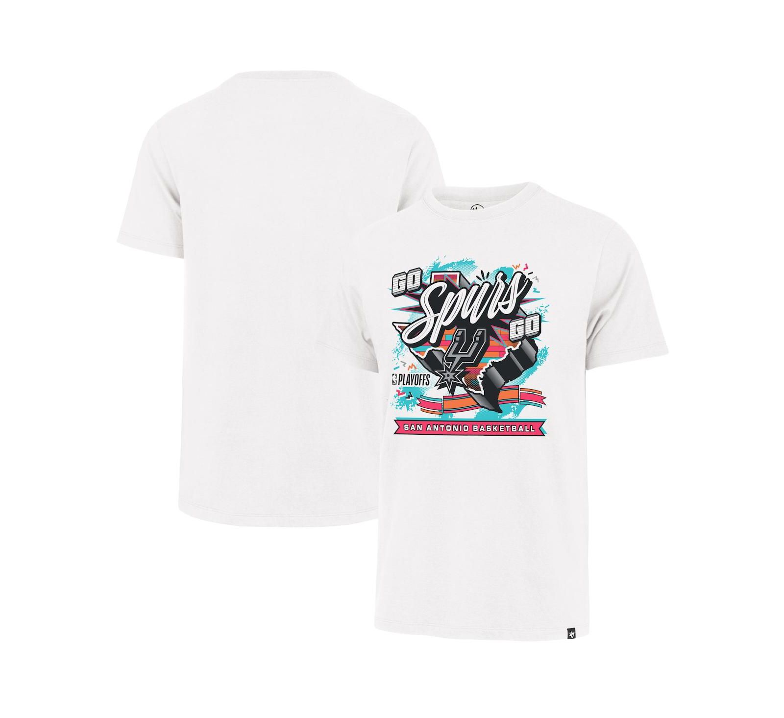 '47 Brand Men's White San Antonio Spurs 2026 NBA Playoffs Round Two Franklin T-Shirt