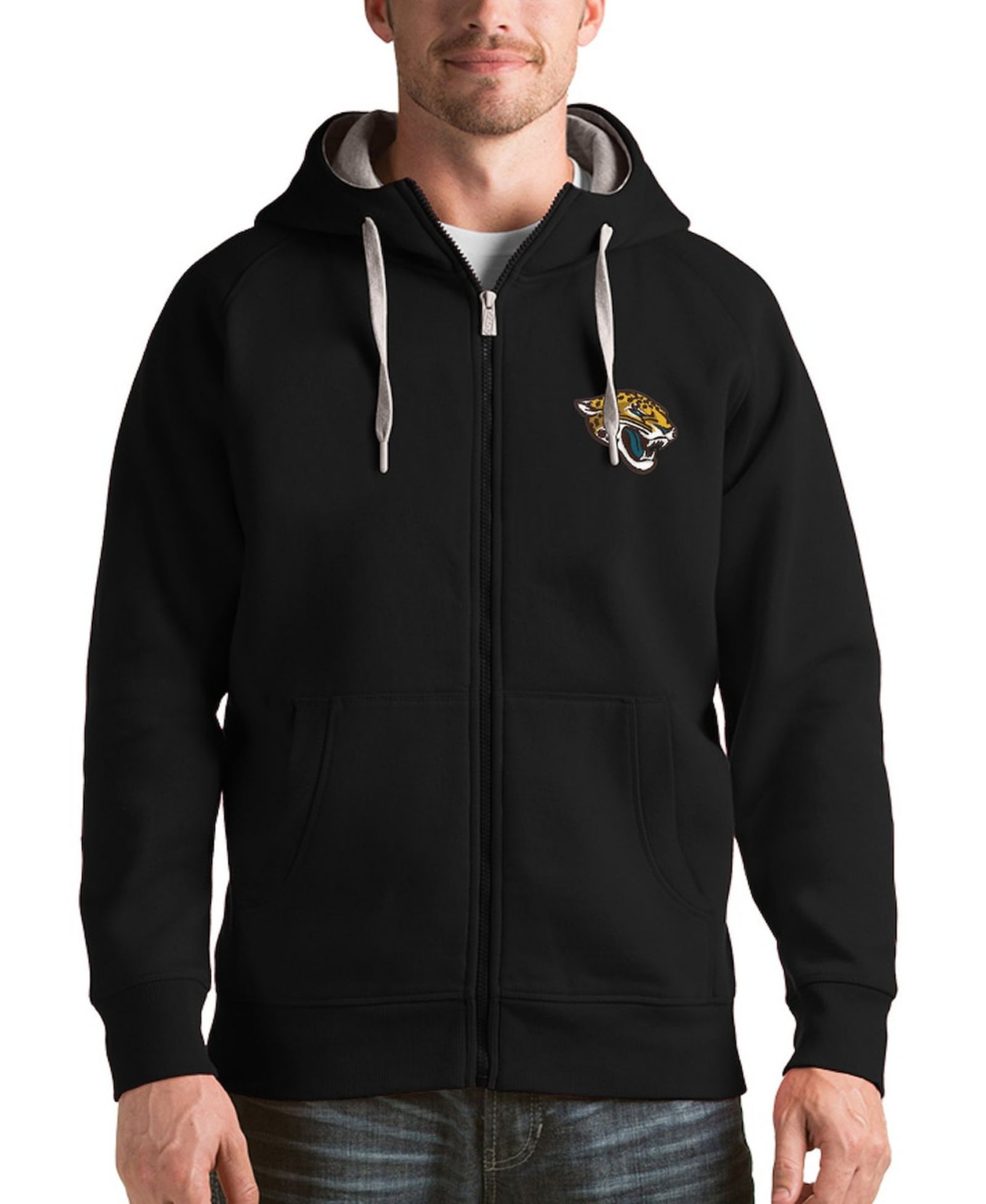 Antigua Мужское худи Full-Zip Jacksonville Jaguars Black