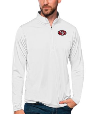 Мужская ветровка Antigua White San Francisco 49ers Tribute Quarter-Zip Lightweight Pullover Top