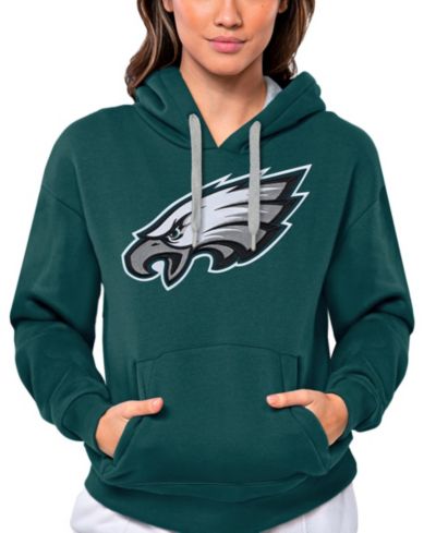 Женское худи Antigua Philadelphia Eagles Victory Logo Pullover