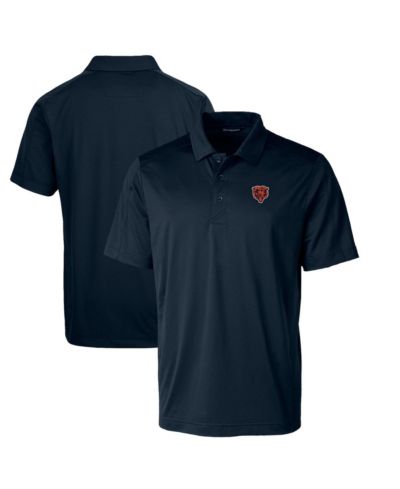 Мужская поло-рубашка Cutter & Buck Navy Chicago Bears Throwback Logo Big & Tall Prospect с текстурной эластичной тканью