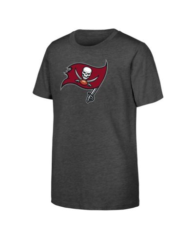 Футболка Outerstuff Big Boys and Girls Pewter Tampa Bay Buccaneers Primary Logo T-Shirt
