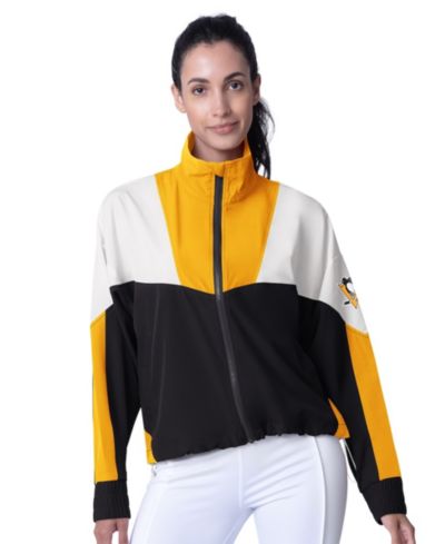 Msx By Michael Strahan Women's Black/Gold Pittsburgh Penguins Tessa Full-Zip Jacket