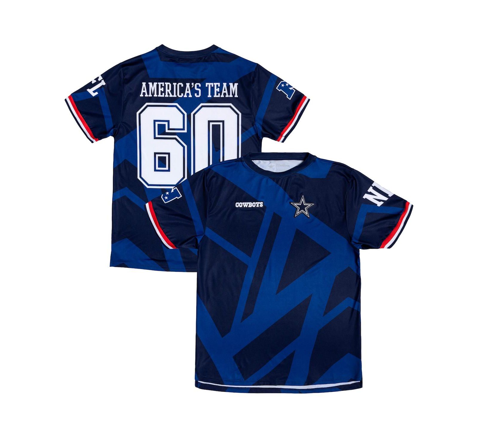 Футболка Dallas Cowboys Merchandise Men's Navy Dallas Cowboys Americans Team Fashion Soccer Jersey