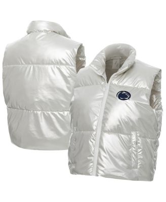 Женский стеганый жилет ZooZatz Penn State Nittany Lions, серебристый, на молнии