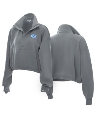 ZooZatz Женское укороченное худи North Carolina Tar Heels серого цвета