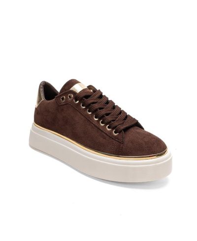Brown suede