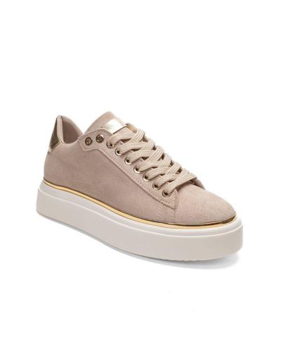 Beige suede