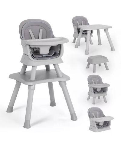 Детский стульчик Kinder King 8-in-1 с набором столика и съемным подносом