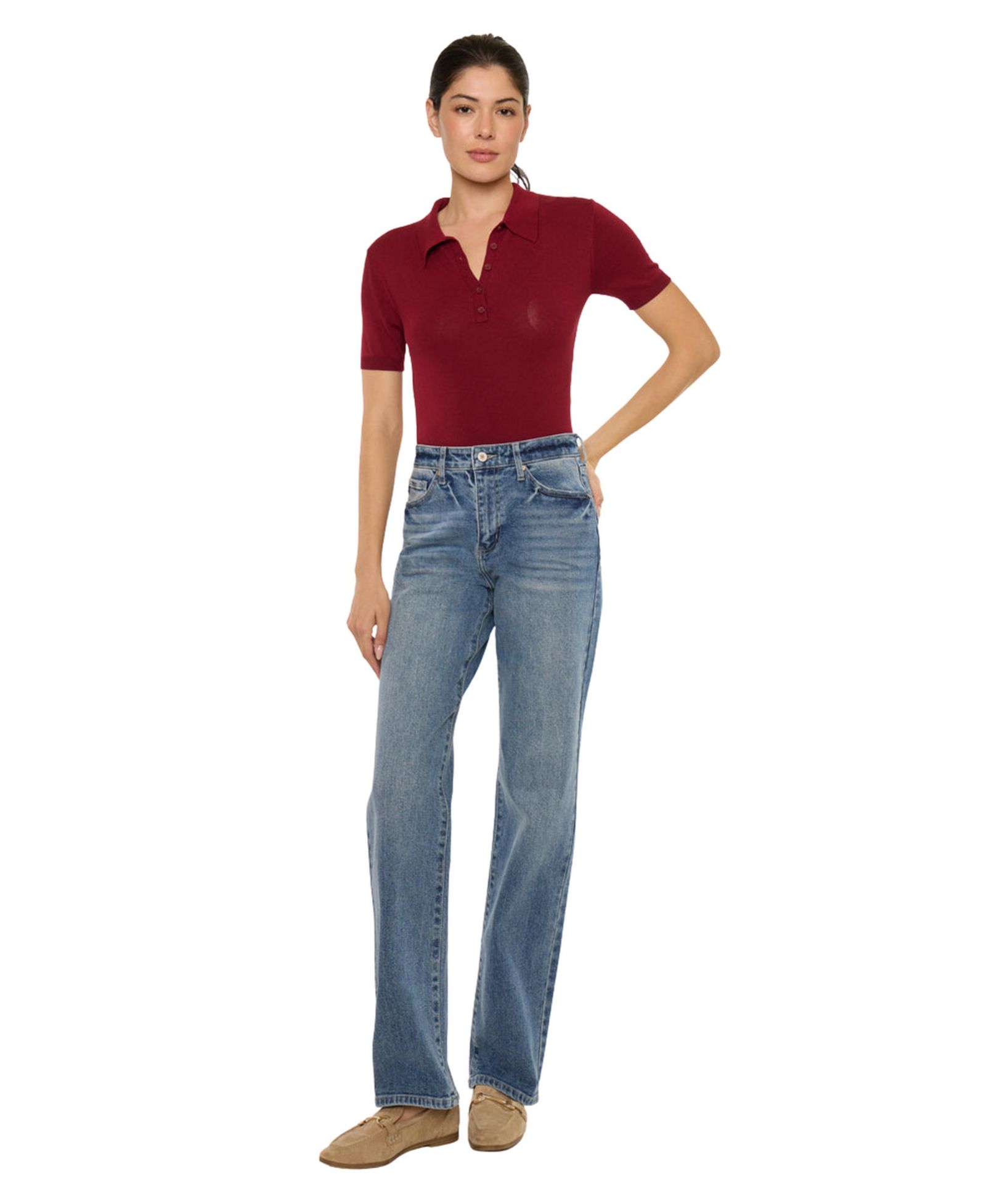 KanCan Женские джинсы Ophelia High Rise True Straight