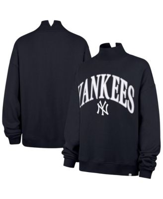 Женская свитшот '47 Brand New York Yankees Vantage Oversized с графическим принтом и воротником-стойкой