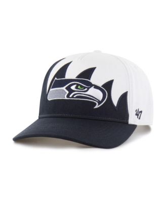 Регулируемая кепка '47 Brand для мужчин White Seattle Seahawks Jagged Hitch