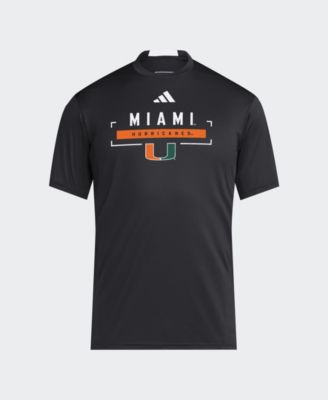 adidas Men's Miami Hurricanes D4T Slim-Fit Screen Print Graphics T-Shirt