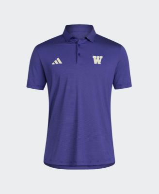 Men's adidas Purple Washington Huskies Ultimate 365 Stripe Polo