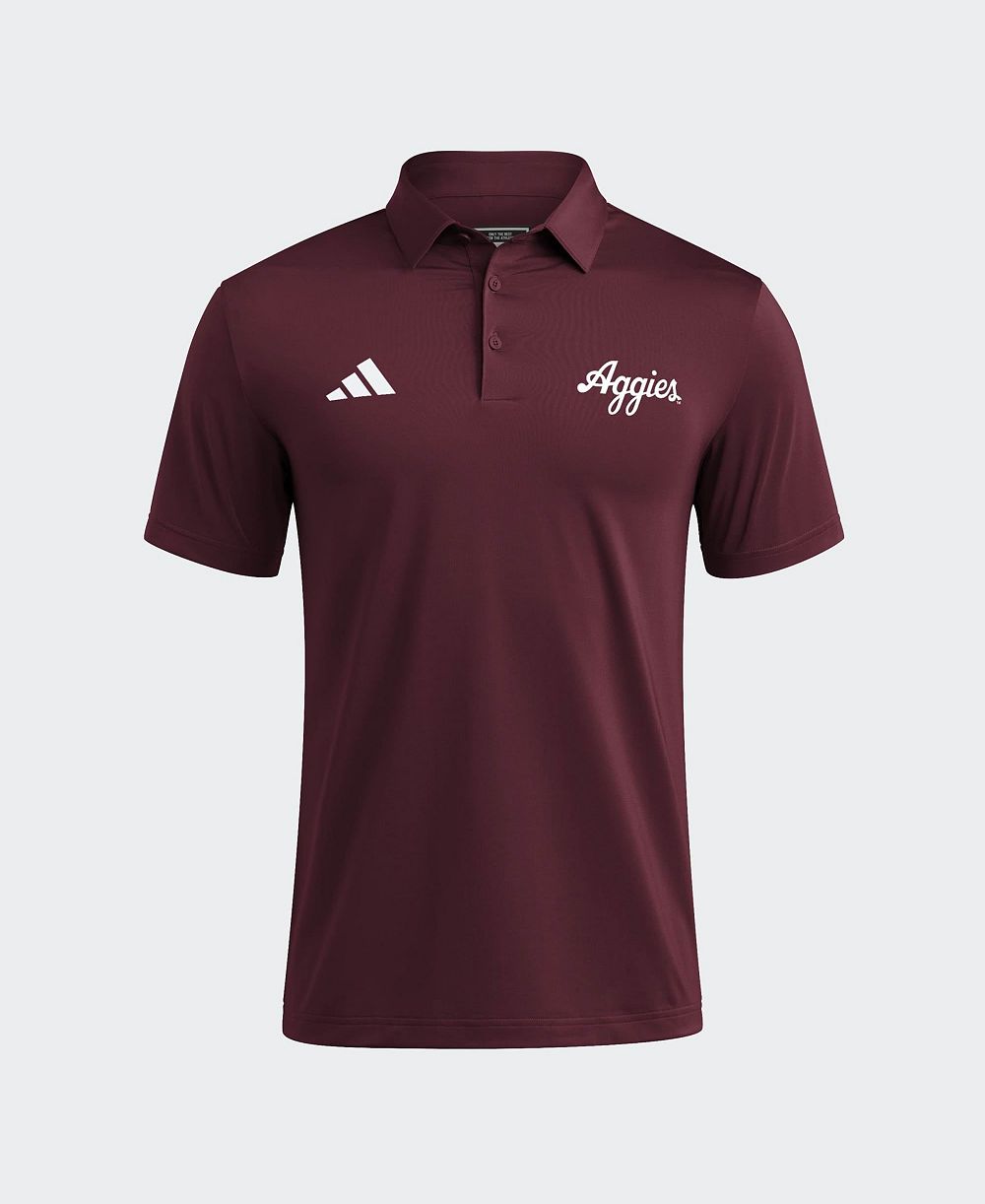 adidas Men's Maroon Texas A&M Aggies Ultimate 365 Solid Polo Shirt