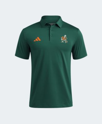 Men's adidas Green Miami Hurricanes Ultimate 365 Solid Polo