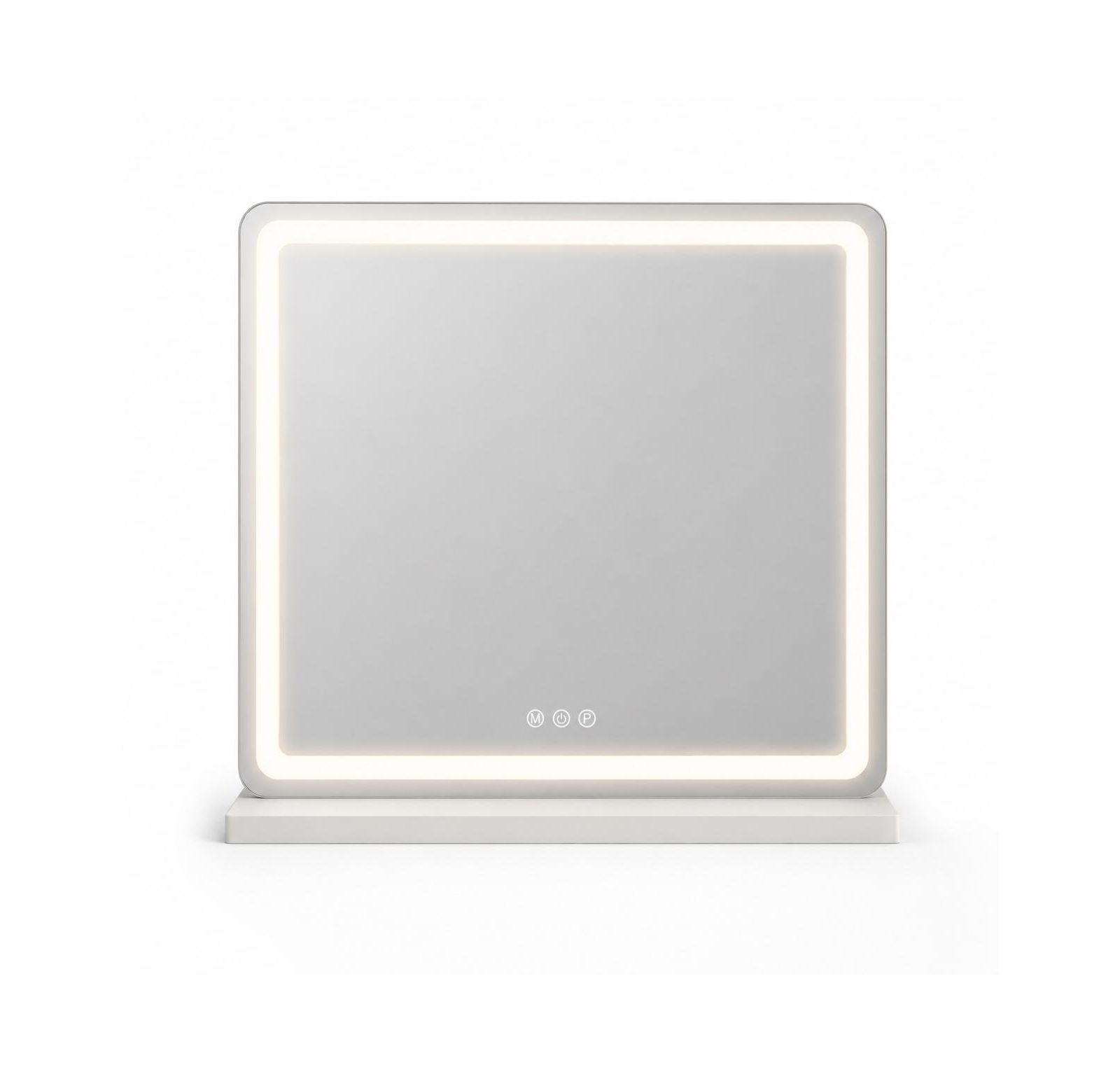 PHYING LED Vanity Mirror with Lights Aluminum Alloy Frame Dimmable 3 Color Lighting Modes Makeup Mirror with Memory Function for Bathroom