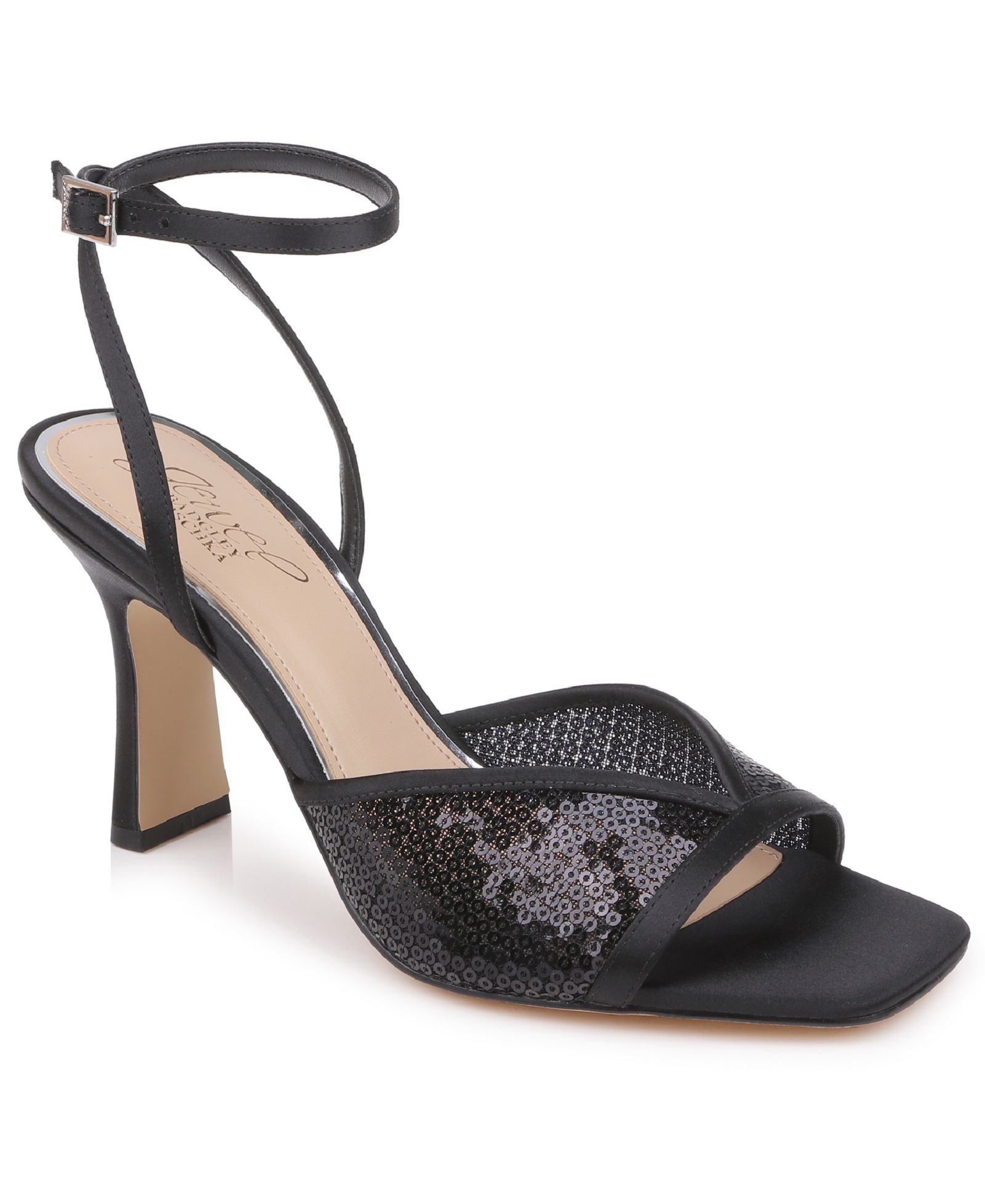Jewel Badgley Mischka Women's Zaha Square Toe Dress Sandals