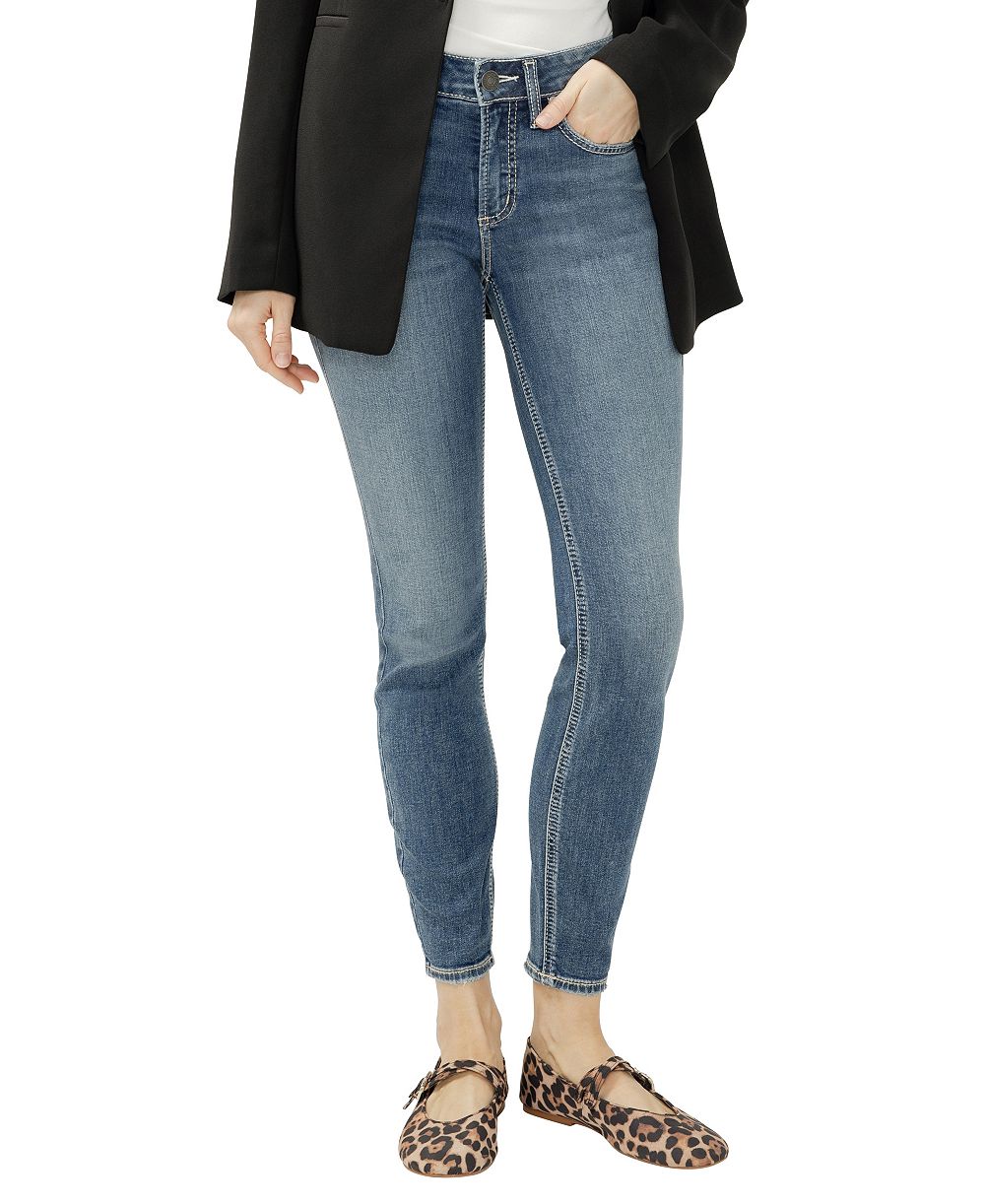 Silver Jeans Co. Women's Suki Curvy Fit Mid-Rise Medium Wash Jeans