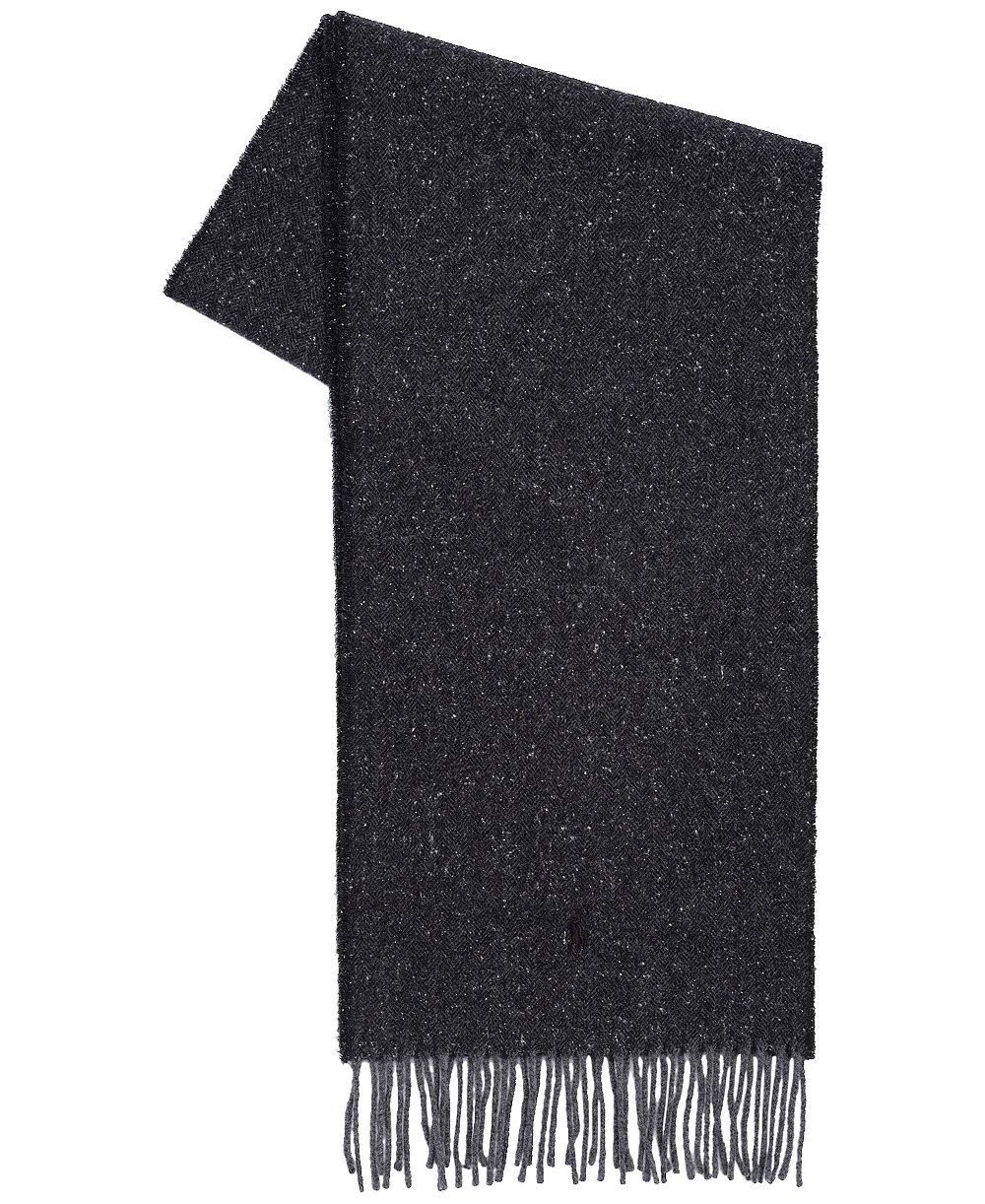 Polo Ralph Lauren Men's Wool Blend Herringbone Tweed Scarf