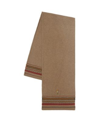 Мужской шерстяной шарф Polo Ralph Lauren Red Rocks Bear Fair Isle