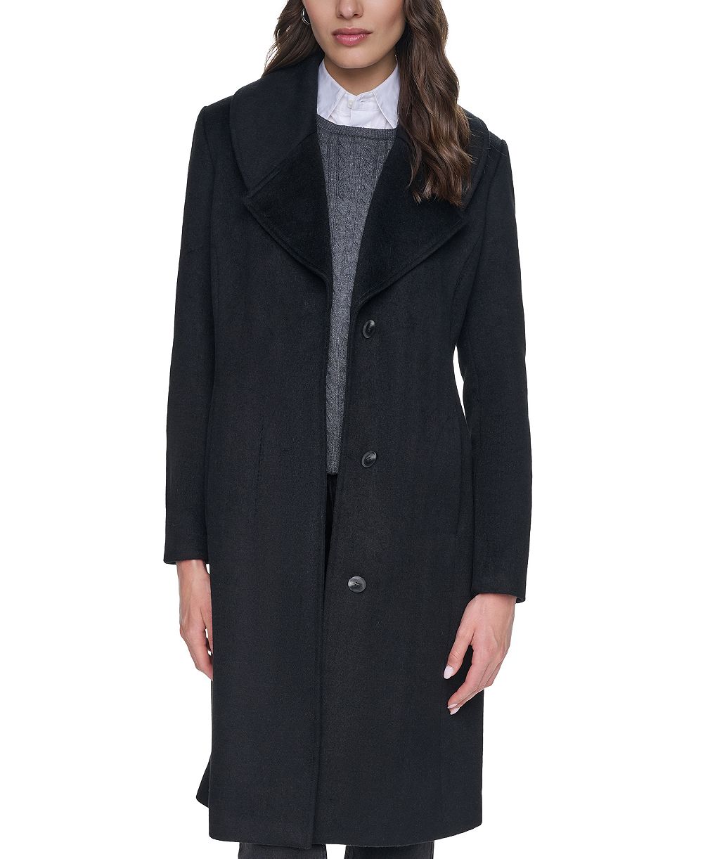 Cole Haan Women's Large-Collar Wool-Blend Coat