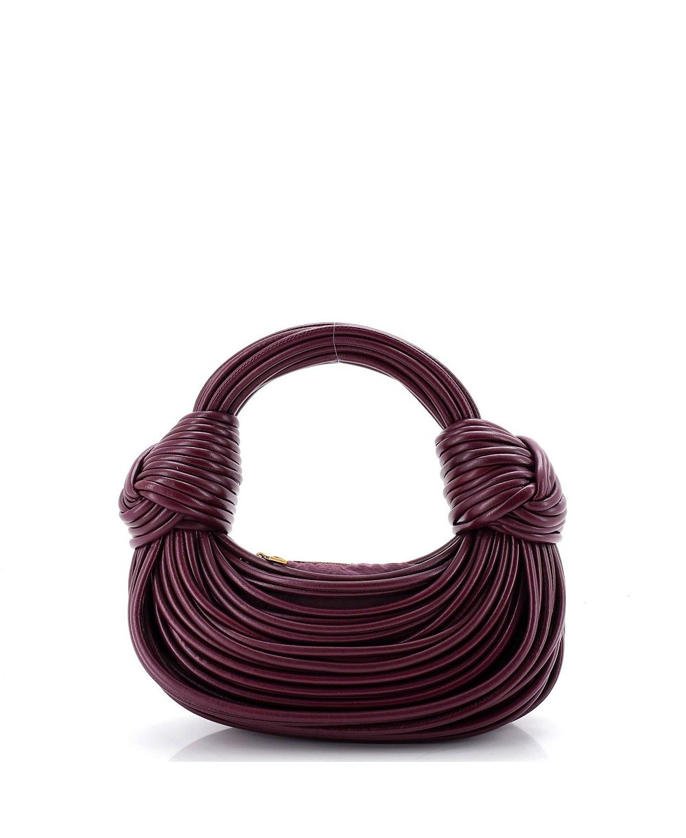 Pre-Owned Bottega Veneta Mini Double Knot Hobo Tubular Leather