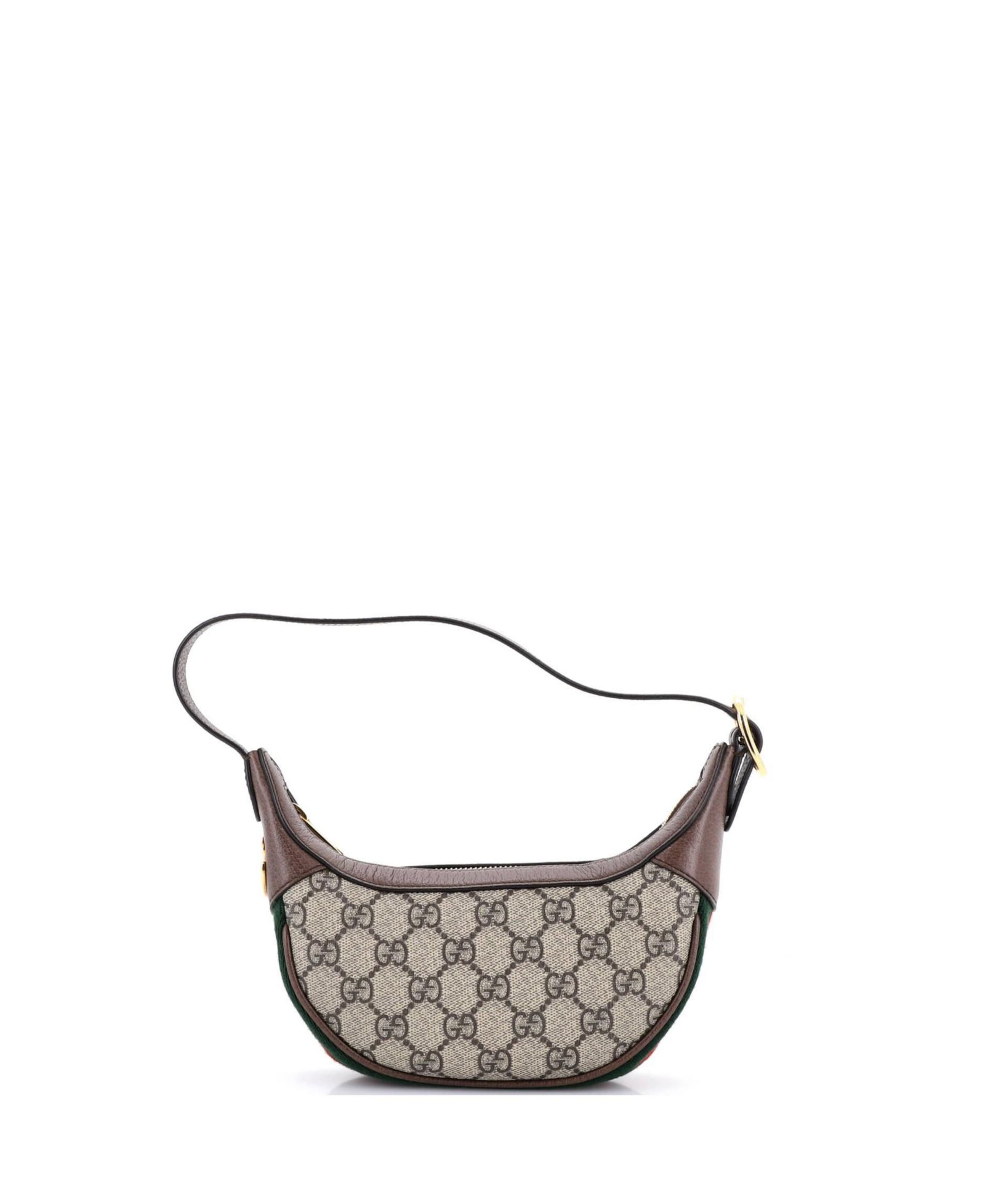 Сумка Pre-Owned Gucci Mini Ophidia Half Moon GG Coated Canvas