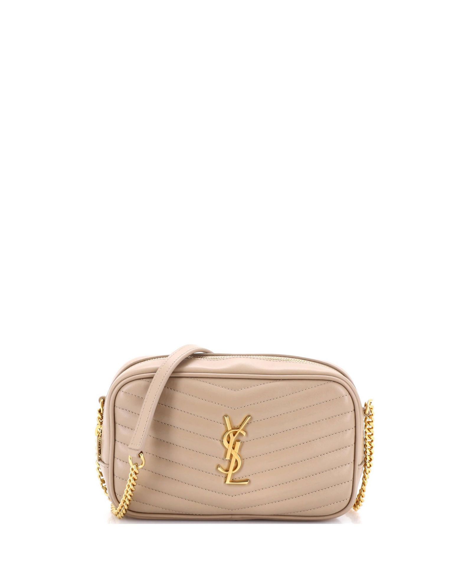 Б/у мини-сумка Mini Lou Camera Bag из стеганой кожи с узором «шахматка», Saint Laurent