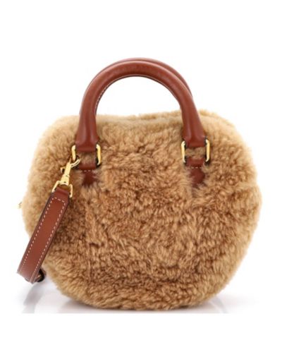 Pre-Owned Celine Medium Heart Bag Shearling with Leather