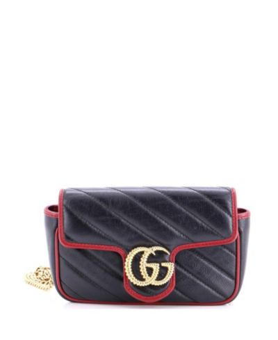 Pre-Owned Gucci Super Mini GG Marmont сумка через плечо из стеганой кожи