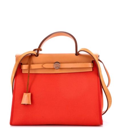 Сумка Hermes 31 Herbag Zip кожа и канвас б/у