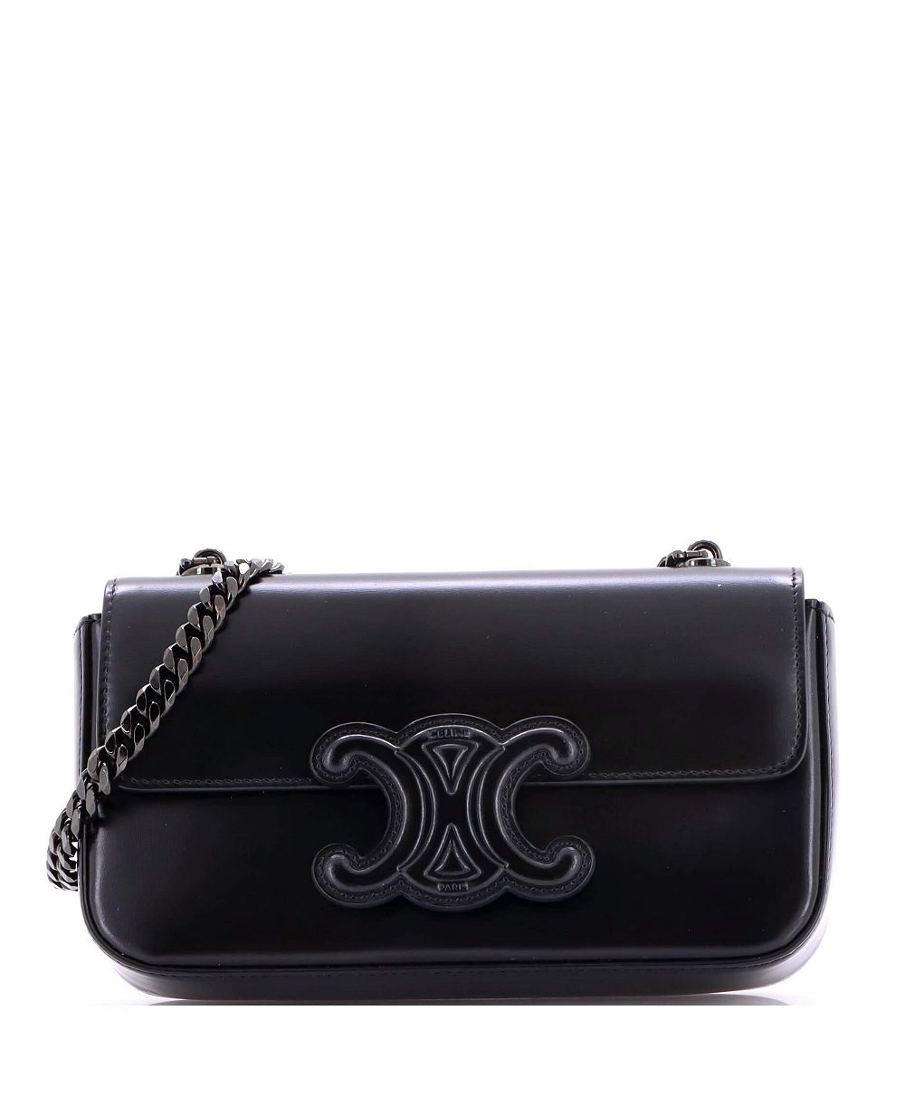 Pre-Owned Celine Маленькая плечевая сумка Triomphe из кожи