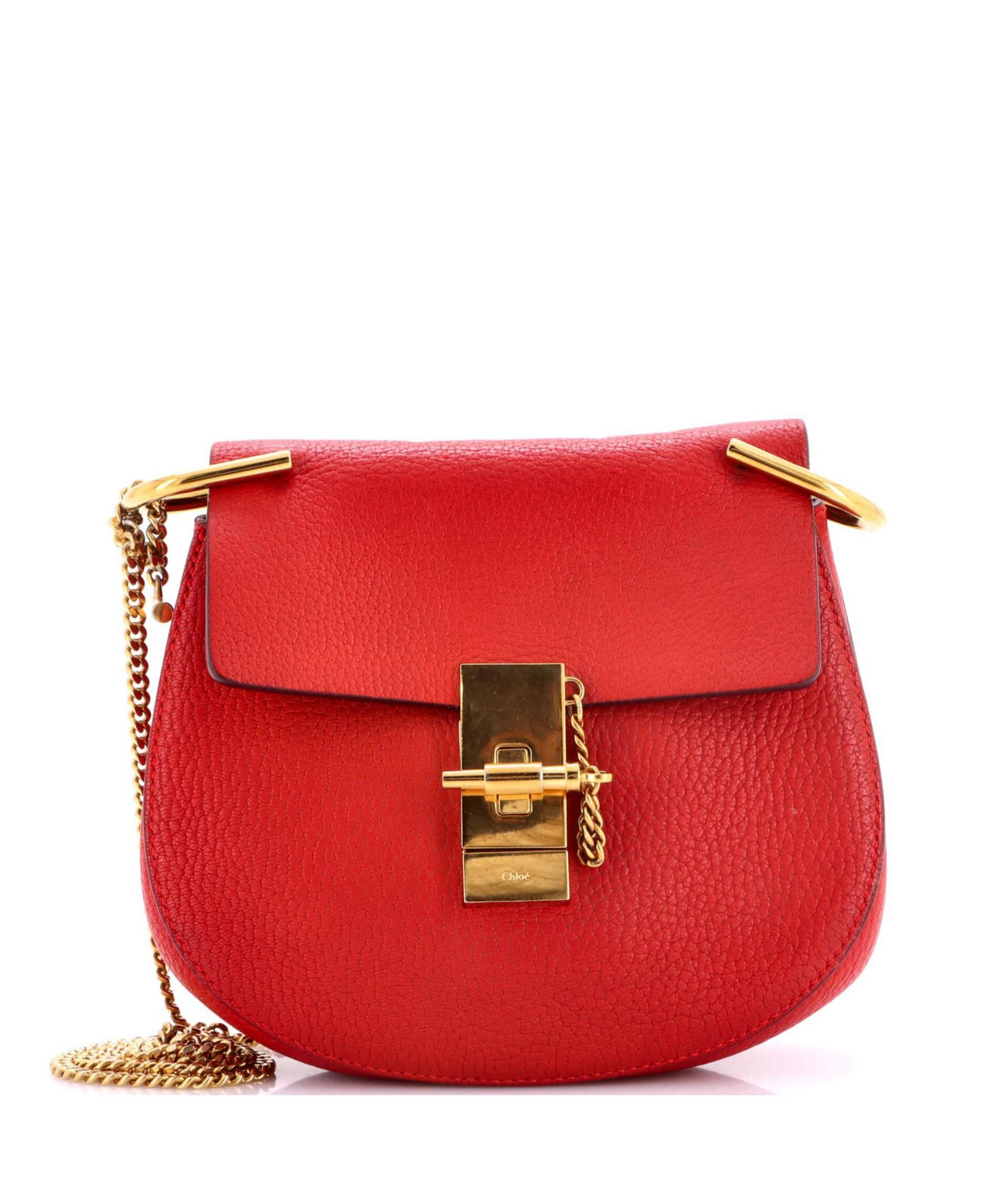 Pre-Owned Chloe Mini Drew Crossbody Bag Leather