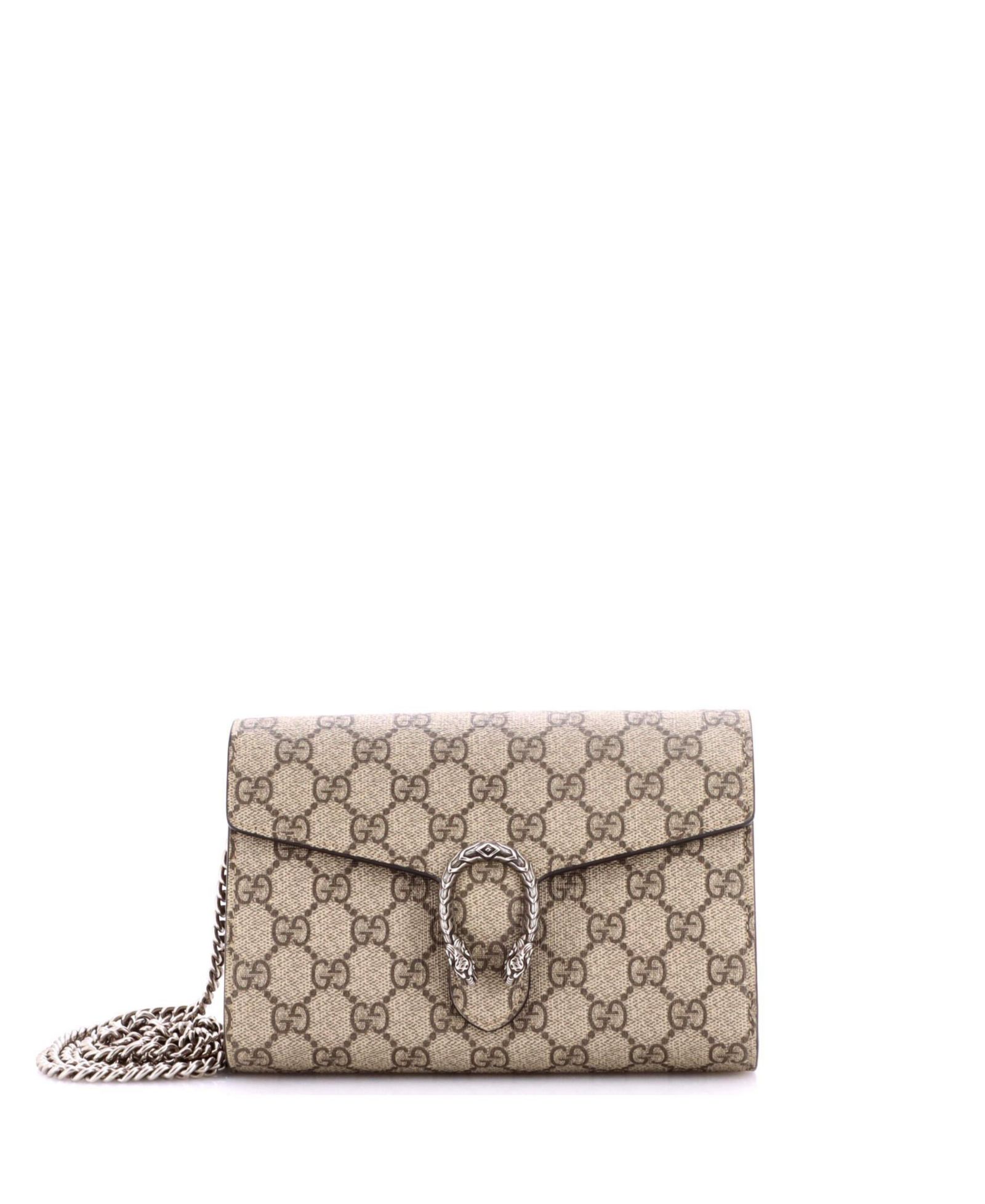 Pre-Owned Gucci Small Dionysus Chain Wallet GG Coated Canvas