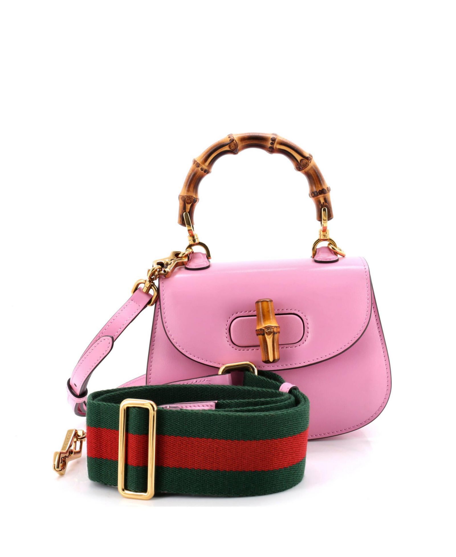 Pre-Owned Gucci Mini Bamboo 1947 Top Handle Bag Leather