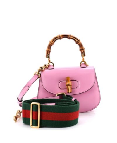 Pre-Owned Gucci Mini Bamboo 1947 Top Handle Bag Leather