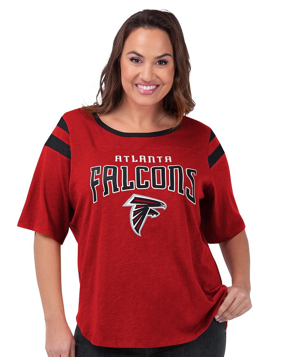 G-III 4Her by Carl Banks Женская Red Atlanta Falcons Plus Size Linebacker T-Shirt