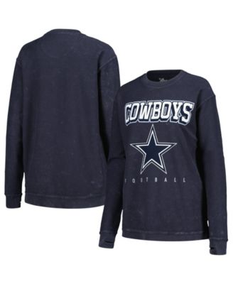G-III 4Her by Carl Banks Women's Navy Dallas Cowboys Comfy Cord Pullover Sweatshirt