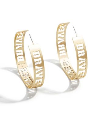 Серьги-кольца WEAR by Erin Andrews x Baublebar Atlanta Braves Large Cutout