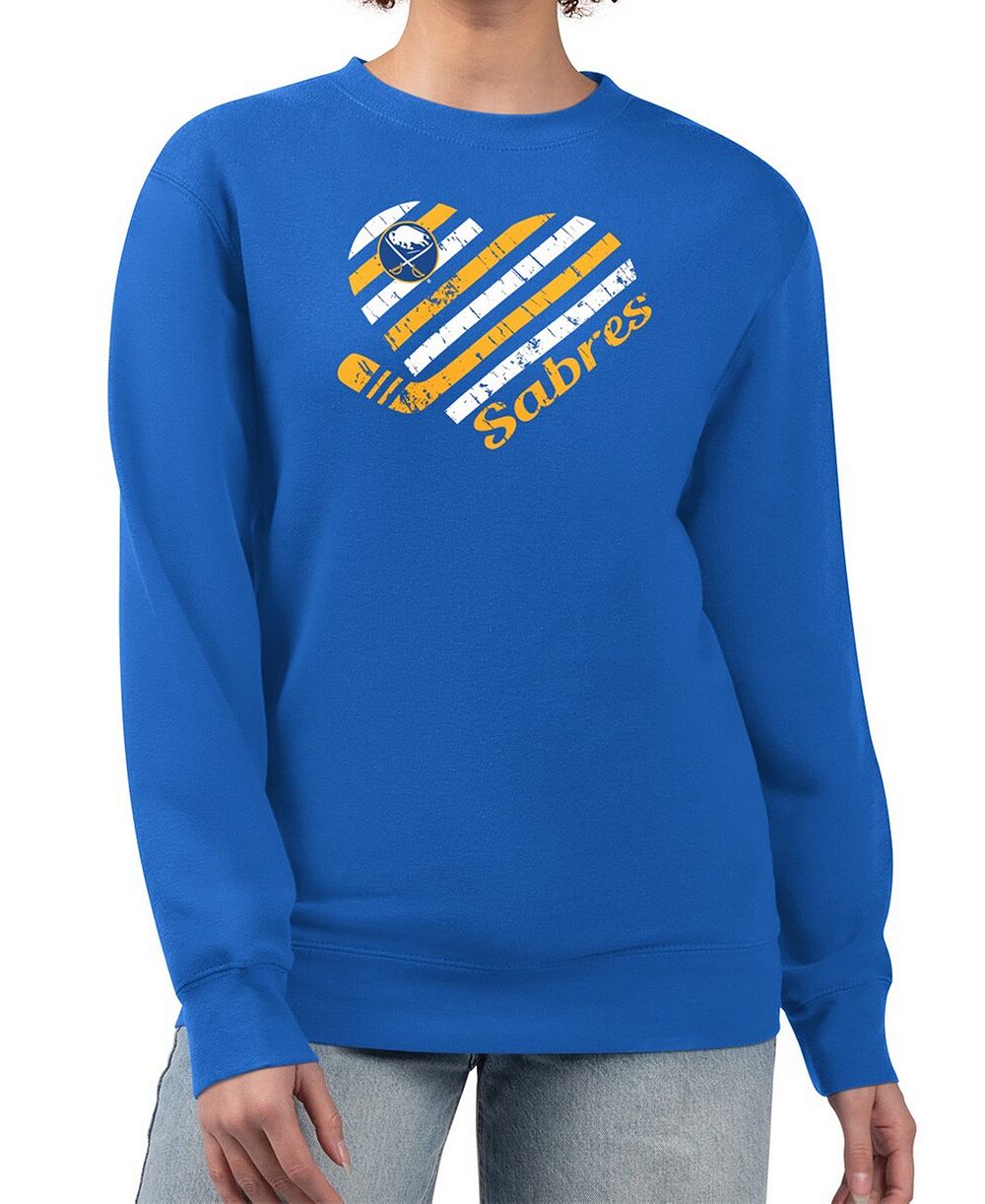 Женское свитшот G-III 4Her by Carl Banks Royal Buffalo Sabres Heart Graphic Pullover