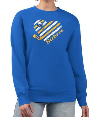 G-III 4Her by Carl Banks Women's Royal Buffalo Sabres Heart Graphic Pullover Sweatshirt