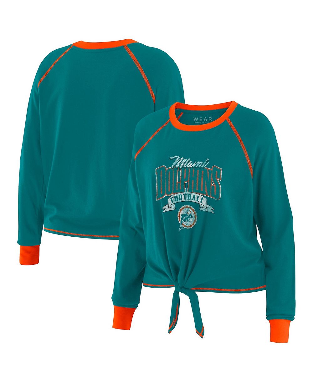 WEAR by Erin Andrews Женский топ Miami Dolphins Aqua/Orange
