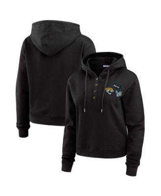Женское худи WEAR by Erin Andrews Jacksonville Jaguars из вафельной ткани, черное