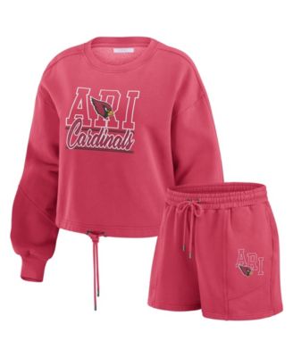 Комплект WEAR by Erin Andrews Women's 2-Piece Cardinal Arizona Cardinals флис футболка и шорты