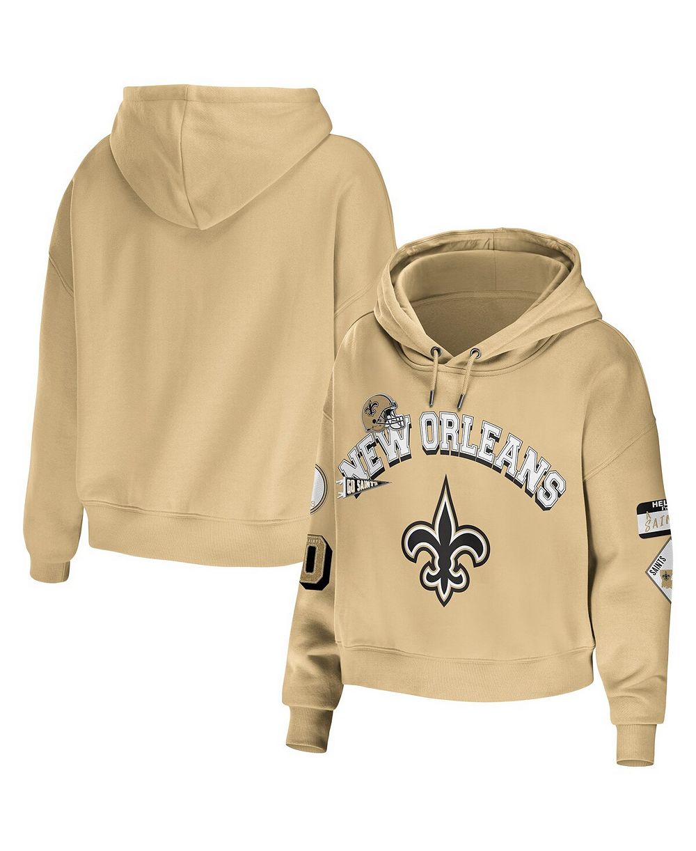 WEAR by Erin Andrews женское укороченное худи Plus Size Modest Gold New Orleans Saints